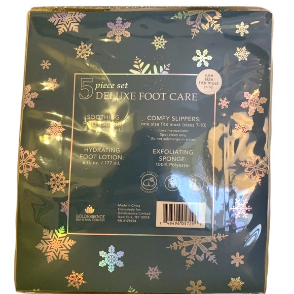 Goldessence 5-Piece Deluxe Foot Care Set w/ Slippers Snow Lily - Picture 6 of 7